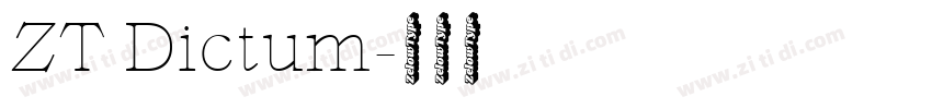 ZT Dictum字体转换